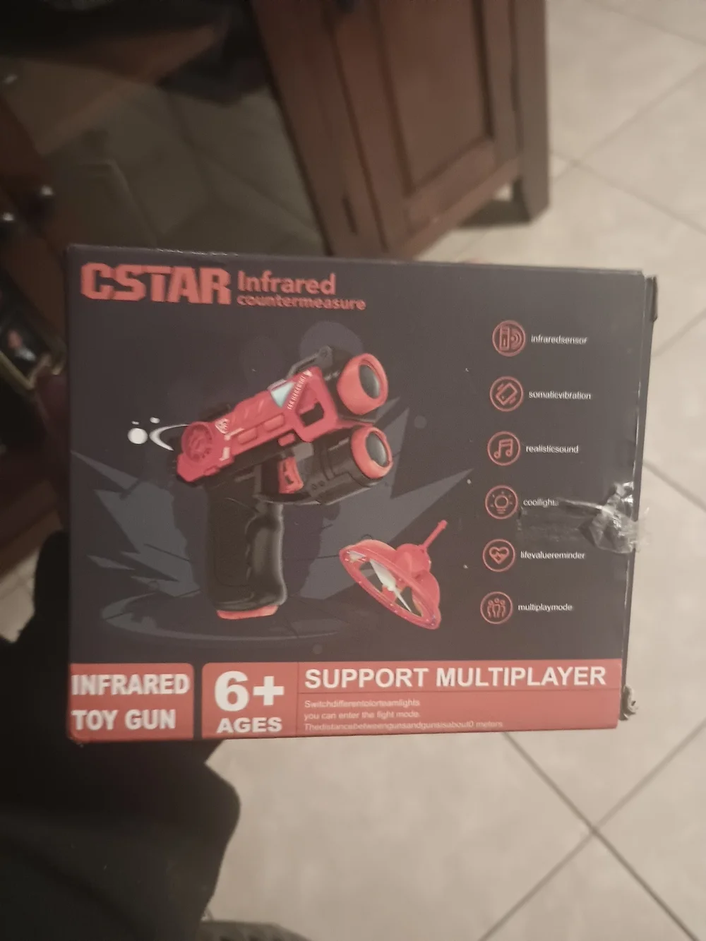 Infrared Countermeasure Toy Blaster - Black & Red